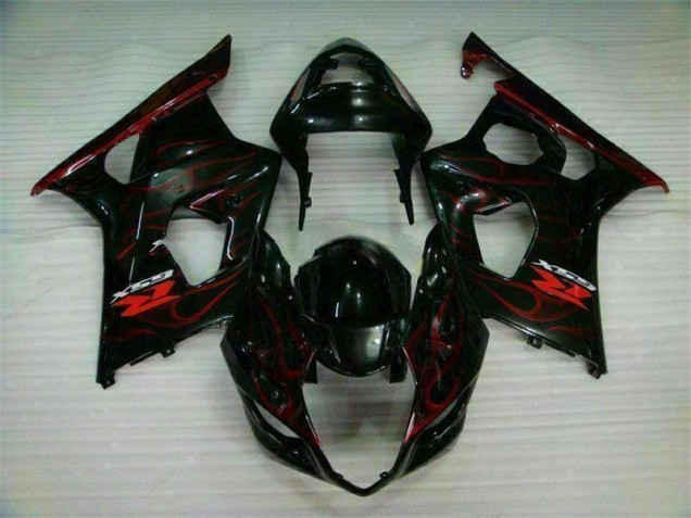 Rot Flamme Suzuki GSXR 1000 K3 2003-2004 Motorrad Verkleidungen Rot Flamme Suzuki GSXR 1000 K3 2003-2004 Motorrad Verkleidungen