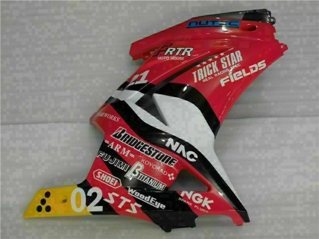 Rot Gelb Kawasaki EX250 2008-2012 Motorrad Verkleidungen Rot Gelb Kawasaki EX250 2008-2012 Motorrad Verkleidungen