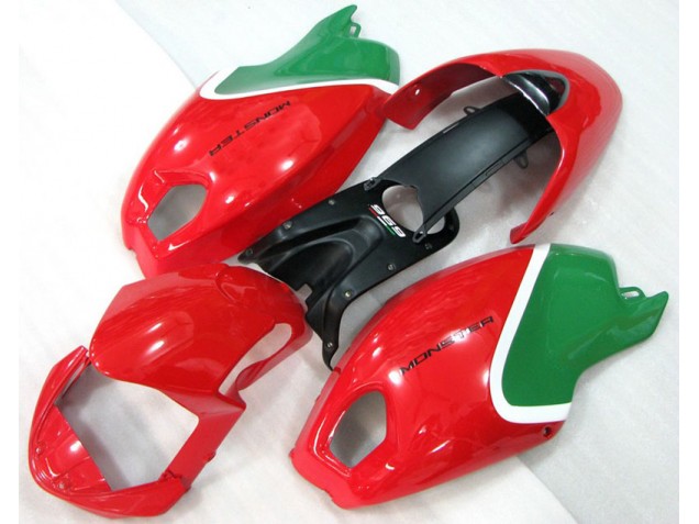 Rot Grün Monster Ducati Monster 696 2008-2012 Motorrad Verkleidungen Rot Grün Monster Ducati Monster 696 2008-2012 Motorrad Verkleidungen