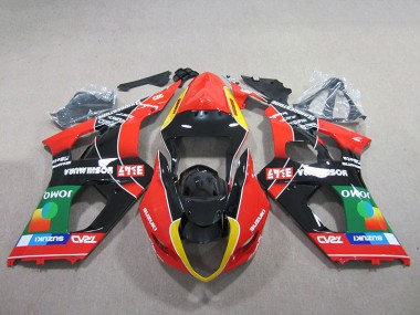 Rot Grün Schwarz Suzuki GSXR 1000 K3 2003-2004 Motorrad Verkleidungen