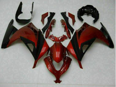 Rot Kawasaki EX300 2013-2016 Motorrad Verkleidungen