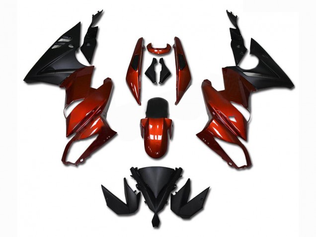 Rot Kawasaki EX650 2009-2011 Motorrad Verkleidungen Rot Kawasaki EX650 2009-2011 Motorrad Verkleidungen
