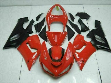 Rot Kawasaki ZX6R 2005-2006 Motorrad Verkleidung