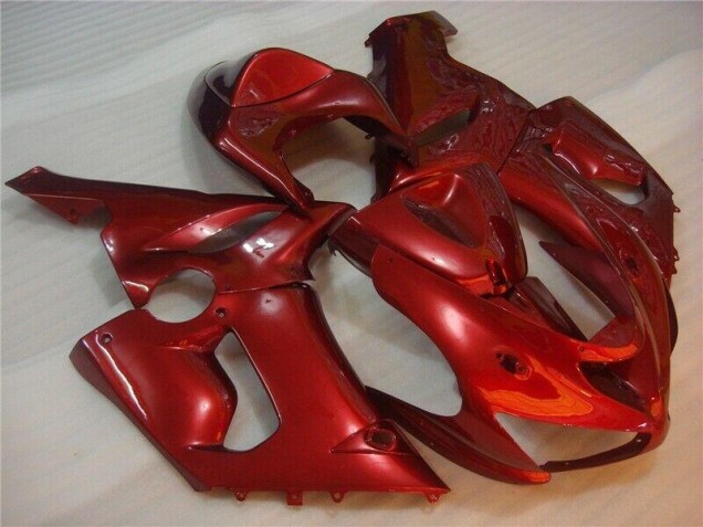 Rot Kawasaki ZX6R 2005-2006 Motorrad Verkleidungen Rot Kawasaki ZX6R 2005-2006 Motorrad Verkleidungen