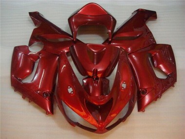 Rot Kawasaki ZX6R 2005-2006 Motorrad Verkleidungen