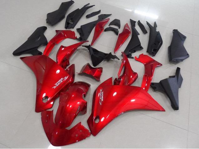 Rot Matt Schwarz Honda CBR 250 RR 2011-2013 Motorrad Verkleidungen Rot Matt Schwarz Honda CBR 250 RR 2011-2013 Motorrad Verkleidungen