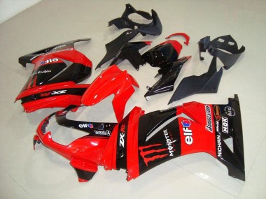 Rot Monster Kawasaki ZX 250R 2008-2012 Motorrad Verkleidungen