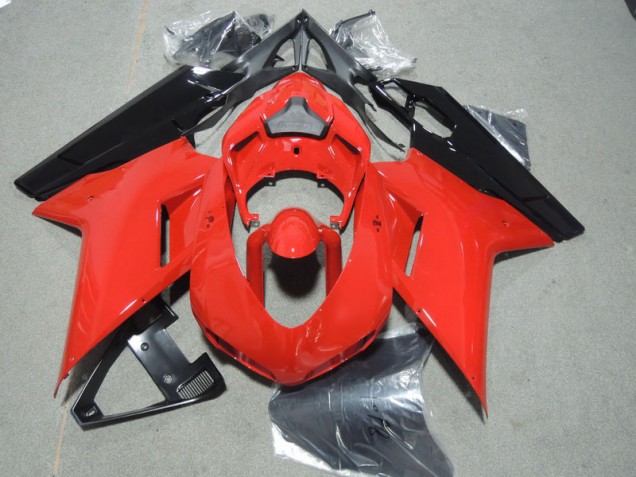 Rot Schwarz Ducati 1098 2007-2014 Motorrad Verkleidungen Rot Schwarz Ducati 1098 2007-2014 Motorrad Verkleidungen
