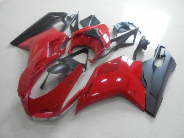 Rot Schwarz Ducati 848 1098 1198 2007-2014 Motorrad Verkleidungen