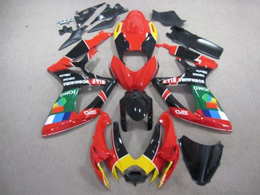 Rot Schwarz Grün Suzuki GSXR 750 K6 2006-2007 Motorrad Verkleidungen