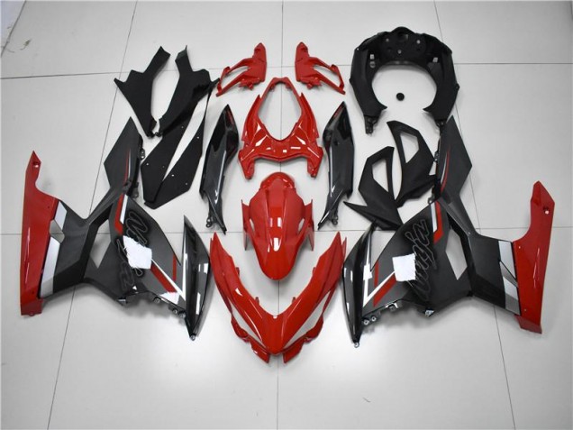 Rot Schwarz Kawasaki EX400 2018-2023 Motorrad Verkleidungen Rot Schwarz Kawasaki EX400 2018-2023 Motorrad Verkleidungen