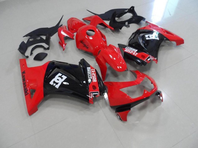 Rot Schwarz Kawasaki ZX 250R 2008-2012 Motorrad Verkleidungen Rot Schwarz Kawasaki ZX 250R 2008-2012 Motorrad Verkleidungen