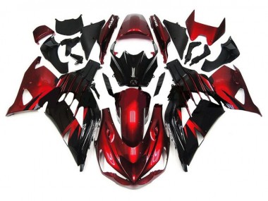 Rot Schwarz Kawasaki ZX14R ZZR 1400 2012-2021 Motorrad Verkleidungen