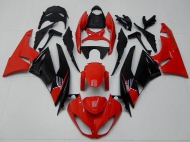 Rot Schwarz Kawasaki ZX6R 2009-2012 Motorrad Verkleidungen