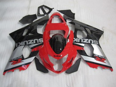 Rot Schwarz Silber Suzuki GSXR 600 K4 2004-2005 Motorrad Verkleidungen