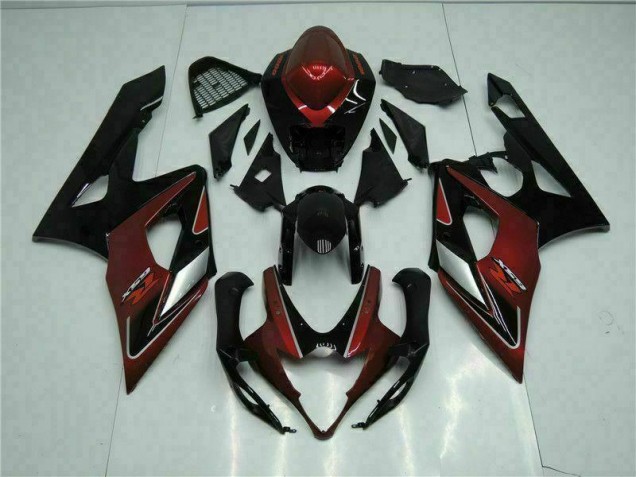 Rot Schwarz Suzuki GSXR 1000 K5 2005-2006 Motorrad Verkleidung Rot Schwarz Suzuki GSXR 1000 K5 2005-2006 Motorrad Verkleidung