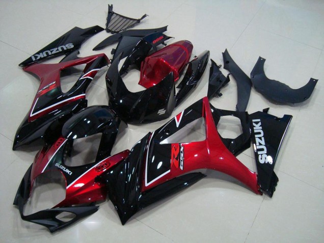 Rot Schwarz Suzuki GSXR 1000 K7 2007-2008 Motorrad Verkleidungen Rot Schwarz Suzuki GSXR 1000 K7 2007-2008 Motorrad Verkleidungen