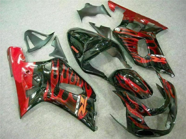 Rot Schwarz Suzuki GSXR 600 / 750 K1 K2 K3 2001-2003 Motorrad Verkleidungen Rot Schwarz Suzuki GSXR 600 / 750 K1 K2 K3 2001-2003 Motorrad Verkleidungen
