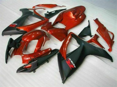 Rot Schwarz Suzuki GSXR 600 / 750 K6 2006-2007 Motorrad Verkleidung