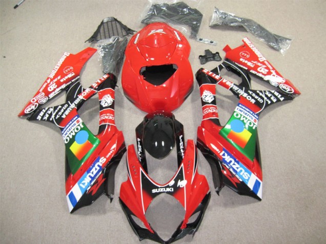 Rot Schwarz Suzuki GSXR 600 K4 2004-2005 Motorrad Verkleidungen Rot Schwarz Suzuki GSXR 600 K4 2004-2005 Motorrad Verkleidungen