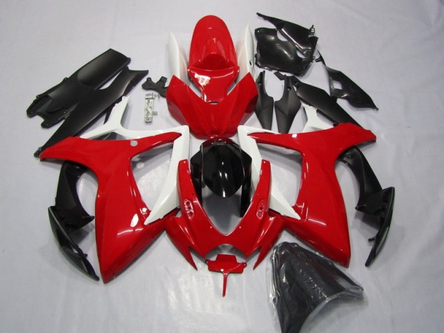 Rot Schwarz Suzuki GSXR 600 K6 2006-2007 Motorrad Verkleidungen Rot Schwarz Suzuki GSXR 600 K6 2006-2007 Motorrad Verkleidungen