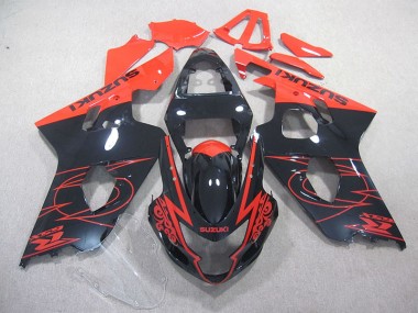 Rot Schwarz Suzuki GSXR 750 K4 2004-2005 Motorrad Verkleidungen