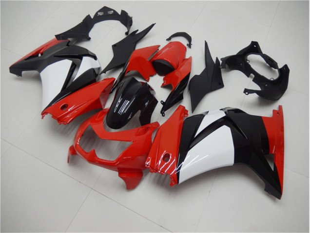 Rot Schwarz Weiß Kawasaki EX250 2008-2012 Motorrad Verkleidungen Rot Schwarz Weiß Kawasaki EX250 2008-2012 Motorrad Verkleidungen