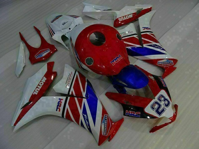 Rot Weiß Blau 23 Honda CBR 1000 RR 2012-2016 Motorrad Verkleidungen Rot Weiß Blau 23 Honda CBR 1000 RR 2012-2016 Motorrad Verkleidungen