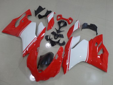 Rot Weiß Ducati 1199 2011-2014 Motorrad Verkleidungen