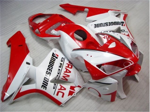 Rot Weiß Honda CBR 600 RR 2005-2006 Motorrad Verkleidungen Komplett Sets Rot Weiß Honda CBR 600 RR 2005-2006 Motorrad Verkleidungen Komplett Sets