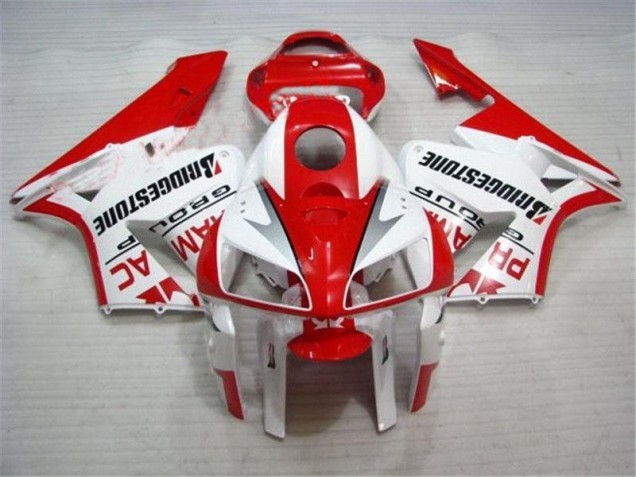 Rot Weiß Honda CBR 600 RR 2005-2006 Motorrad Verkleidungen Komplett Sets Rot Weiß Honda CBR 600 RR 2005-2006 Motorrad Verkleidungen Komplett Sets