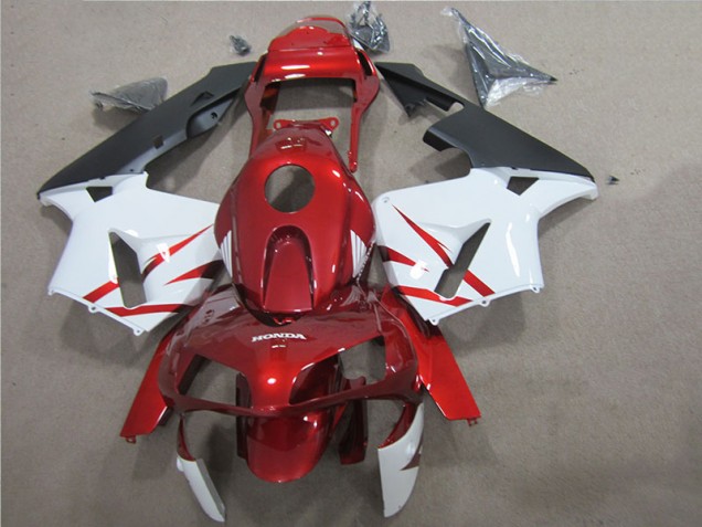 Rot Weiß Honda CBR 600 RR 2005-2006 Motorrad Vollverkleidung Rot Weiß Honda CBR 600 RR 2005-2006 Motorrad Vollverkleidung