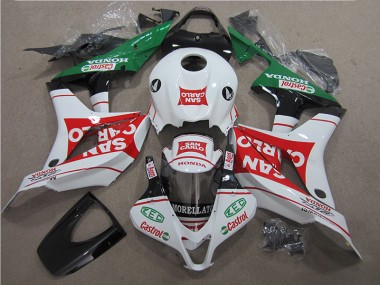 Rot Weiß San Carlo Honda CBR 600 RR 2007-2008 Motorrad Verkleidungen