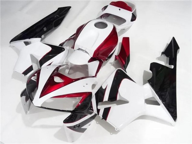 Rot Weiß Schwarz Honda CBR 600 RR 2005-2006 Motorrad Verkleidungen Rot Weiß Schwarz Honda CBR 600 RR 2005-2006 Motorrad Verkleidungen