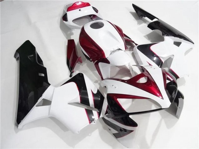 Rot Weiß Schwarz Honda CBR 600 RR 2005-2006 Motorrad Verkleidungen Rot Weiß Schwarz Honda CBR 600 RR 2005-2006 Motorrad Verkleidungen