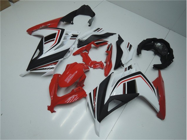 Rot Weiß Schwarz Kawasaki EX300 2013-2016 Motorrad Verkleidungen Rot Weiß Schwarz Kawasaki EX300 2013-2016 Motorrad Verkleidungen