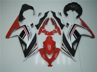 Rot Weiß Schwarz Kawasaki EX300 2013-2016 Motorrad Verkleidungen