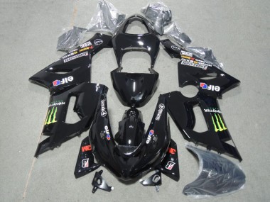 Schwarz 3M Touch4 Monster Kawasaki ZX6R 2005-2006 Motorrad Verkleidung