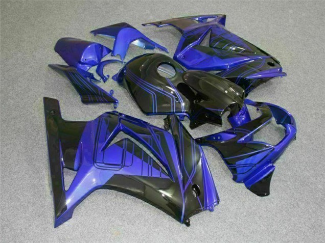 Schwarz Blau Kawasaki EX250 2008-2012 Motorrad Verkleidung Schwarz Blau Kawasaki EX250 2008-2012 Motorrad Verkleidung