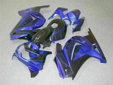 Schwarz Blau Kawasaki EX250 2008-2012 Motorrad Verkleidung