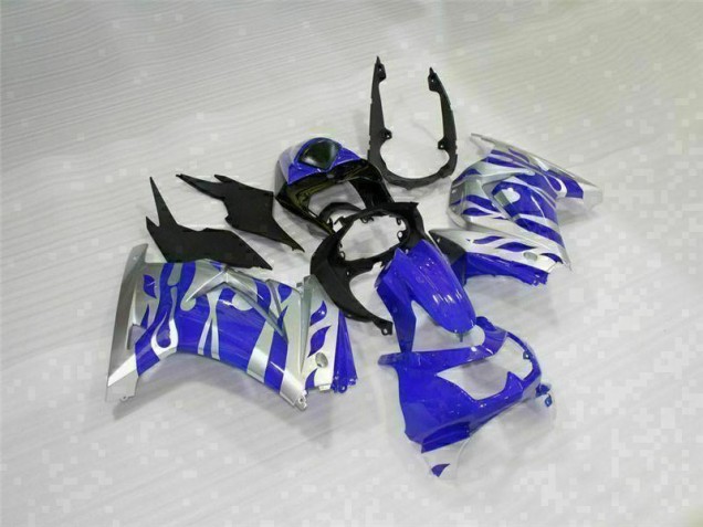 Schwarz Blau Kawasaki EX250 2008-2012 Motorrad Verkleidungen Schwarz Blau Kawasaki EX250 2008-2012 Motorrad Verkleidungen