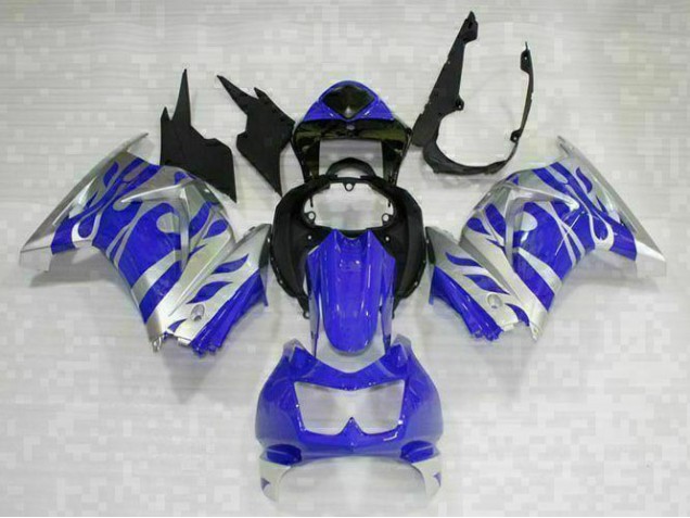 Schwarz Blau Kawasaki EX250 2008-2012 Motorrad Verkleidungen Schwarz Blau Kawasaki EX250 2008-2012 Motorrad Verkleidungen