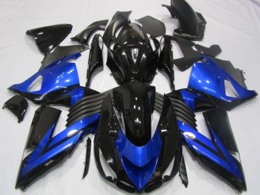Schwarz Blau Kawasaki ZX14R ZZR 1400 2006-2011 Motorrad Verkleidungen