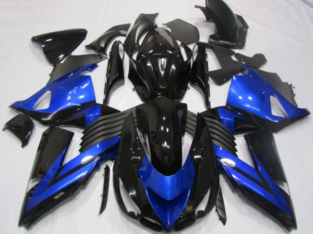 Schwarz Blau Kawasaki ZX14R ZZR 1400 2006-2011 Motorrad Verkleidungen Schwarz Blau Kawasaki ZX14R ZZR 1400 2006-2011 Motorrad Verkleidungen