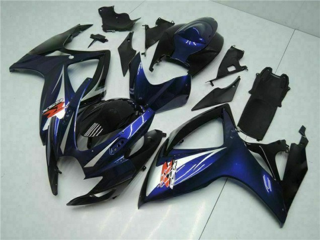 Schwarz Blau Suzuki GSXR 600 / 750 K6 2006-2007 Motorrad Verkleidung Schwarz Blau Suzuki GSXR 600 / 750 K6 2006-2007 Motorrad Verkleidung