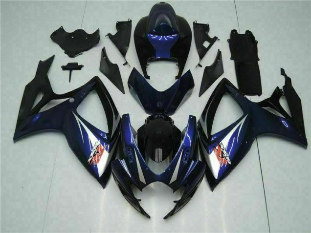 Schwarz Blau Suzuki GSXR 600 / 750 K6 2006-2007 Motorrad Verkleidung Schwarz Blau Suzuki GSXR 600 / 750 K6 2006-2007 Motorrad Verkleidung