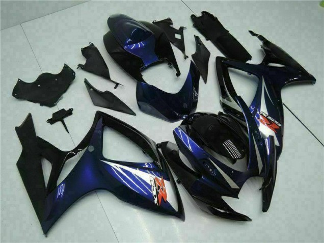 Schwarz Blau Suzuki GSXR 600 / 750 K6 2006-2007 Motorrad Vollverkleidung Schwarz Blau Suzuki GSXR 600 / 750 K6 2006-2007 Motorrad Vollverkleidung