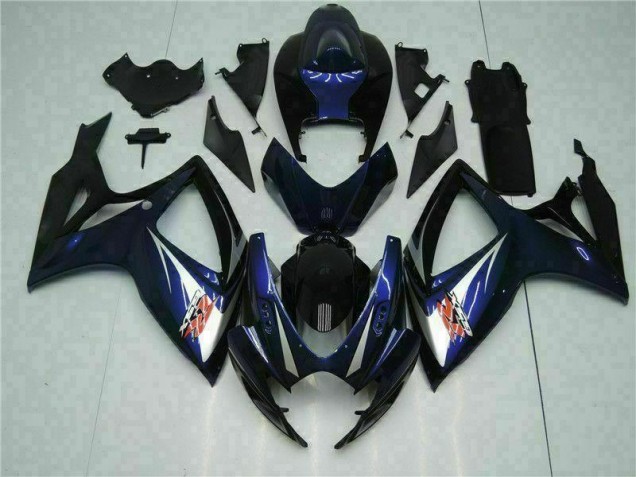 Schwarz Blau Suzuki GSXR 600 / 750 K6 2006-2007 Motorrad Vollverkleidung Schwarz Blau Suzuki GSXR 600 / 750 K6 2006-2007 Motorrad Vollverkleidung