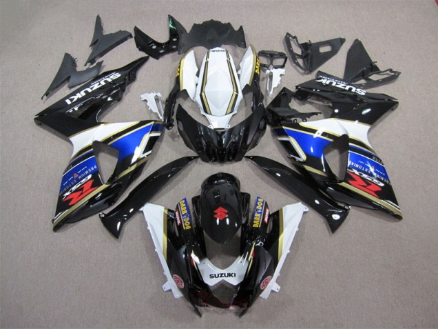 Schwarz Blau Weiß Dunkel Hund Suzuki GSXR 1000 K9 2009-2016 Motorrad Verkleidungen Schwarz Blau Weiß Dunkel Hund Suzuki GSXR 1000 K9 2009-2016 Motorrad Verkleidungen