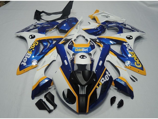 Schwarz Blau Weiß GoldBet BMW S1000RR 2009-2014 Motorrad Verkleidungen Schwarz Blau Weiß GoldBet BMW S1000RR 2009-2014 Motorrad Verkleidungen